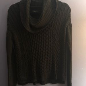 Dark grey hooded front cardigan sweater